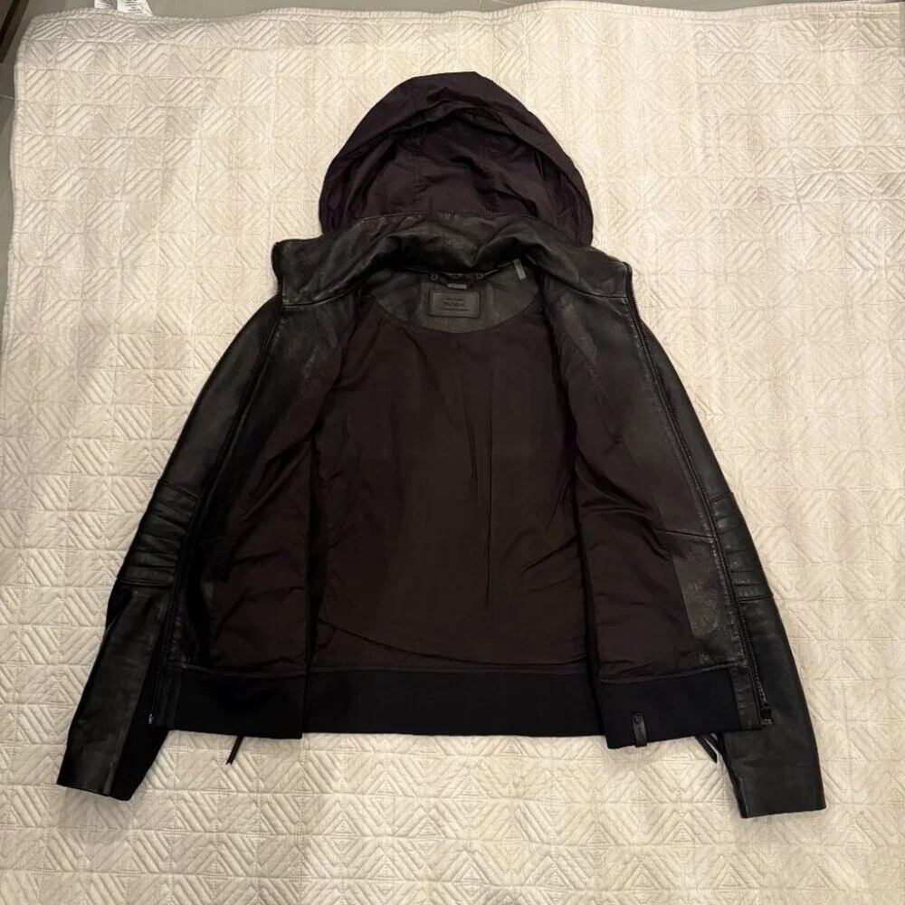 Classic Black Leather Jacket, Rudsak, US S - Picture 6 of 7
